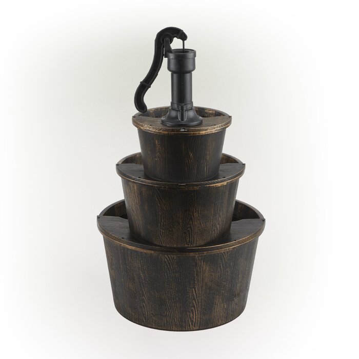 Riverton Acrylic 3-Tier Pump and Barrels Fountain