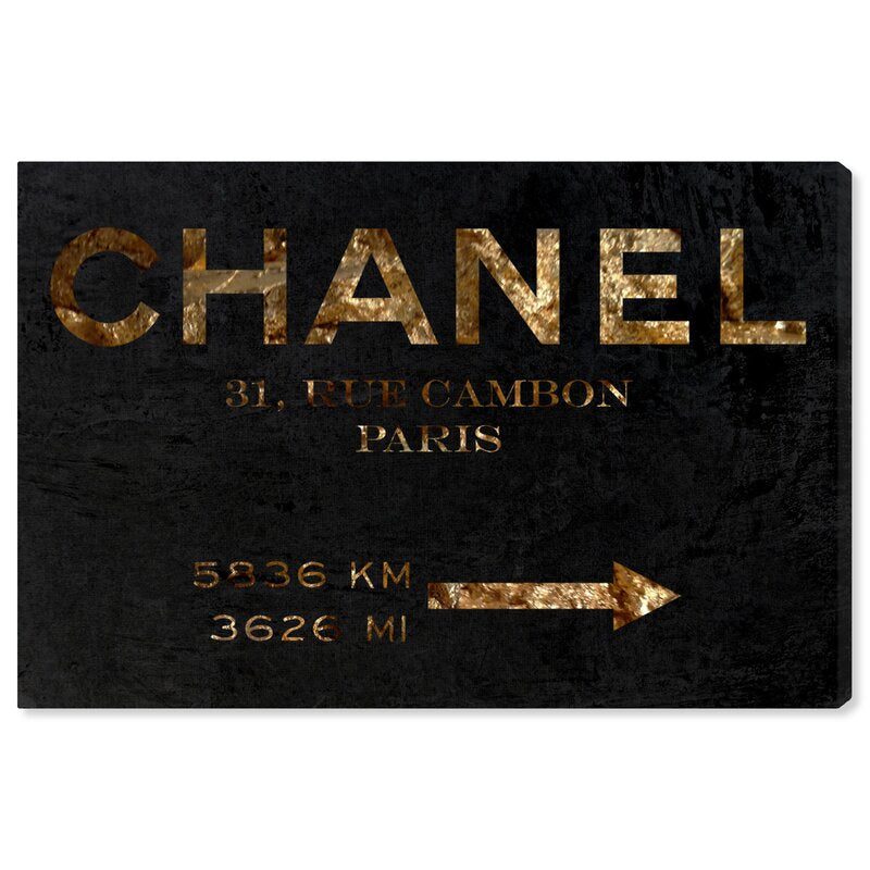 10" H x 15" W x 1.5" D Road Sign - Wrapped Canvas Textual Art