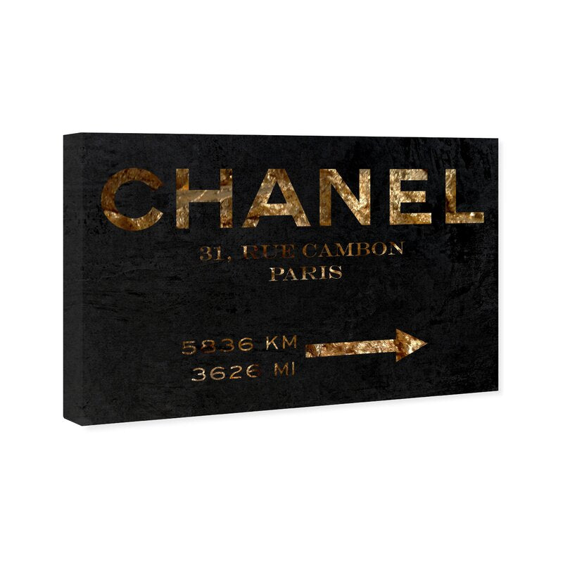 10" H x 15" W x 1.5" D Road Sign - Wrapped Canvas Textual Art