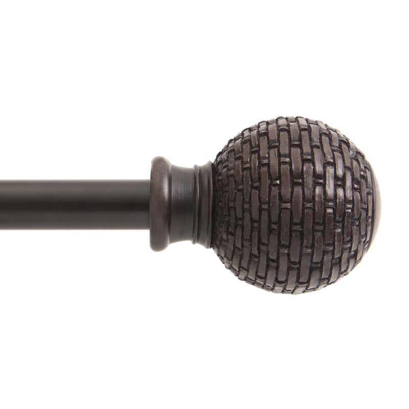 48" - 86" Roberta Weathered Brown 0.625" Curtain Rod SHB631