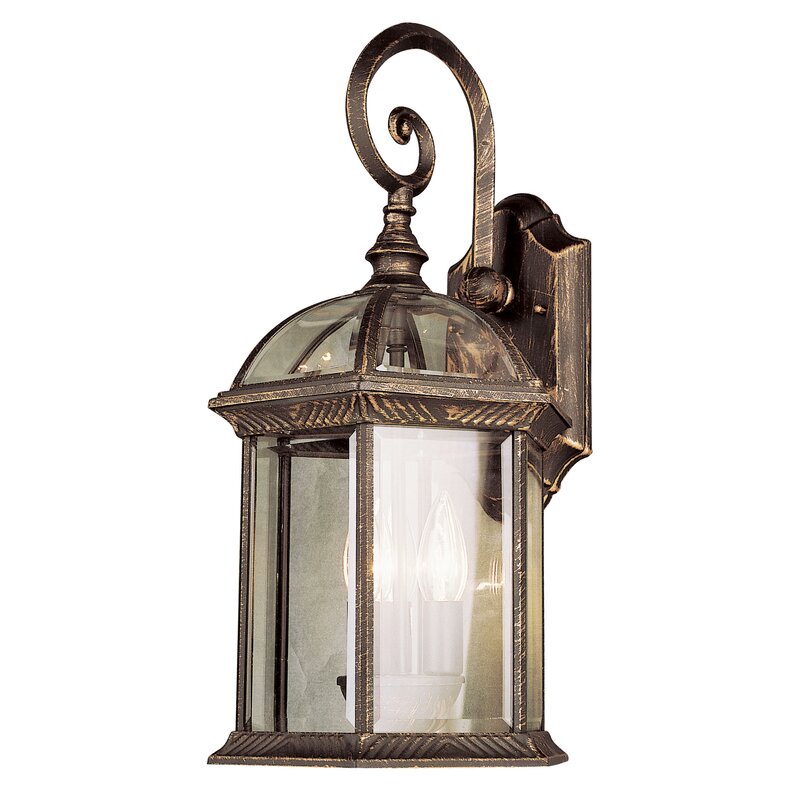 19" H x 9.5" W Robertson Rust 3 - Bulb 19'' H Glass Outdoor Wall Lantern KB130