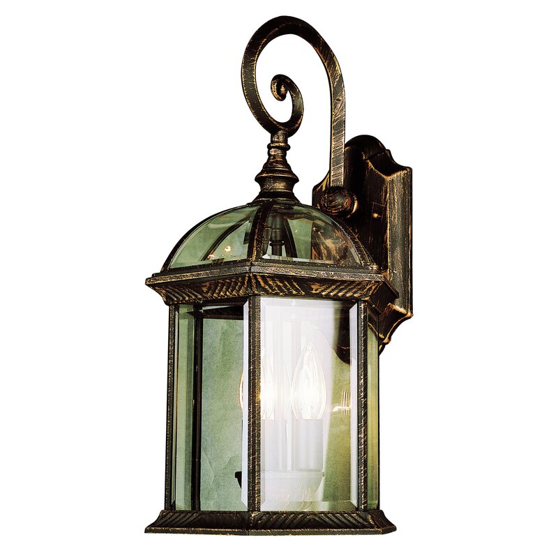 19" H x 9.5" W Robertson Rust 3 - Bulb 19'' H Glass Outdoor Wall Lantern KB130