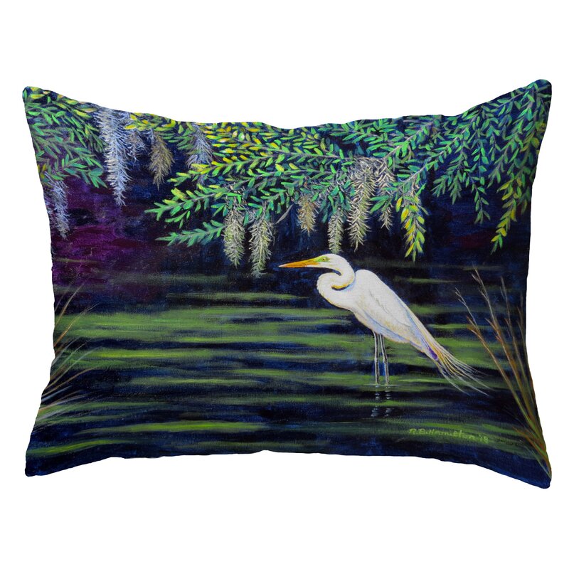Robeson Egret Lagoon Outdoor Rectangular Pillow Cover & Insert B100-VS312