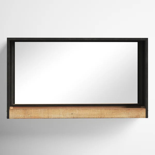 16" x 28" Ronnie Rectangle Metal Wall Mirror