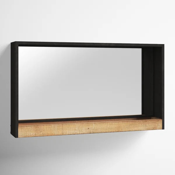 16" x 28" Ronnie Rectangle Metal Wall Mirror