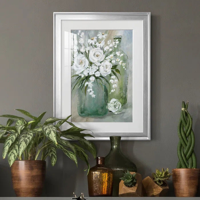 22.5" H x 30.5" W x 1.5" D Rosey Afternoon - Picture Frame Painting on Canvas