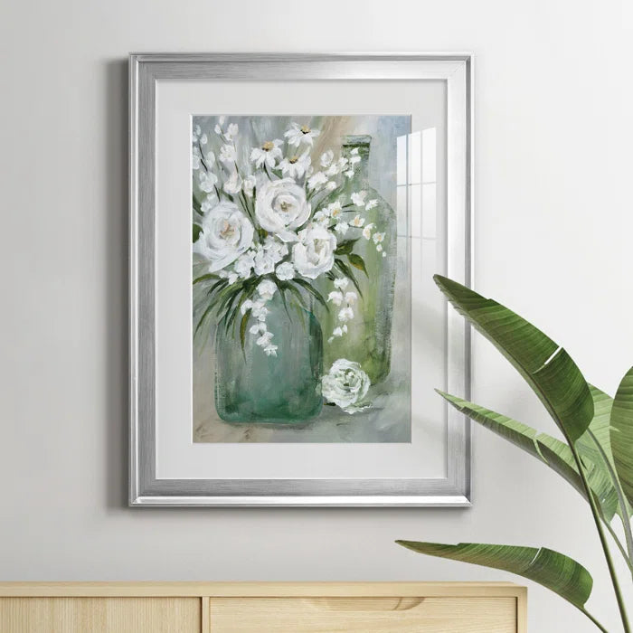 22.5" H x 30.5" W x 1.5" D Rosey Afternoon - Picture Frame Painting on Canvas