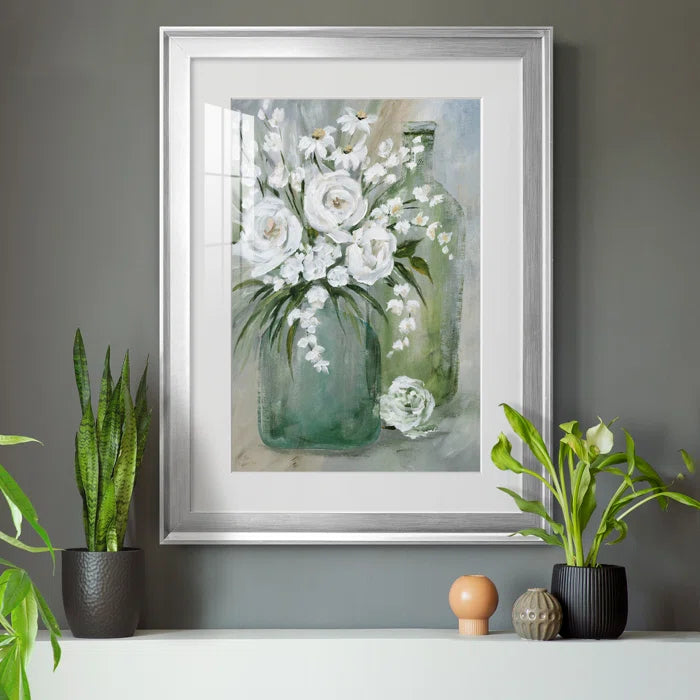 22.5" H x 30.5" W x 1.5" D Rosey Afternoon - Picture Frame Painting on Canvas