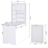 White Rossville Floating Desk with Hutch
