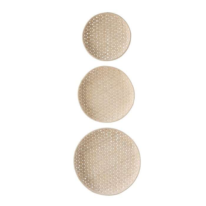 Round 3 Piece Wood Basket Set (#K1380)