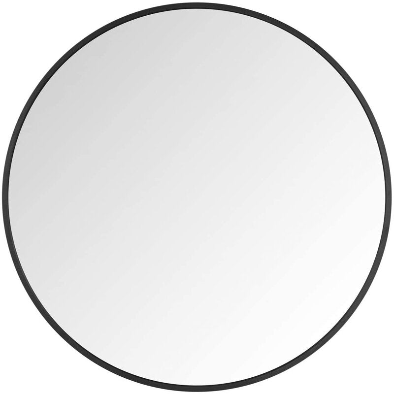 30" x 30" Round Wall Mirror Black, 30 Inches