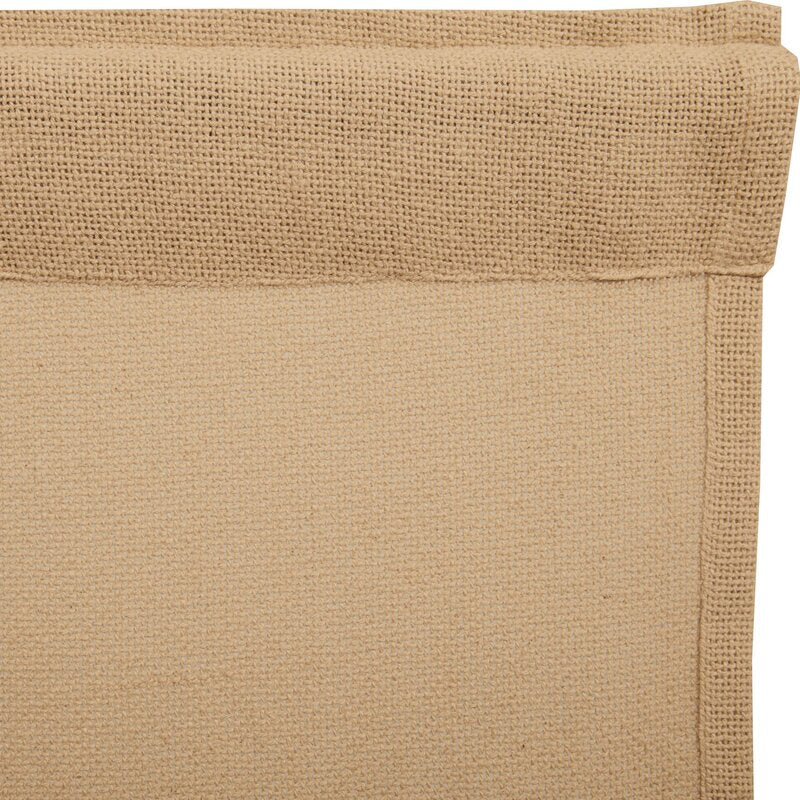 72" W x 16" L Natural Roxane Solid Color Cotton Tailored Window Valance, (Set of 2)