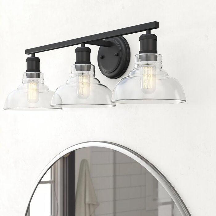 Black Roxann 3-Light Vanity Light LX4783