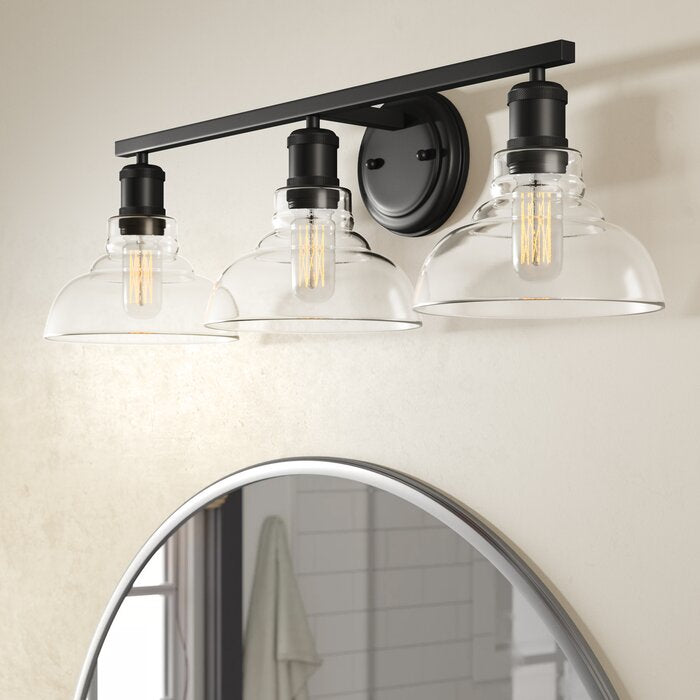 Black Roxann 3-Light Vanity Light LX4783