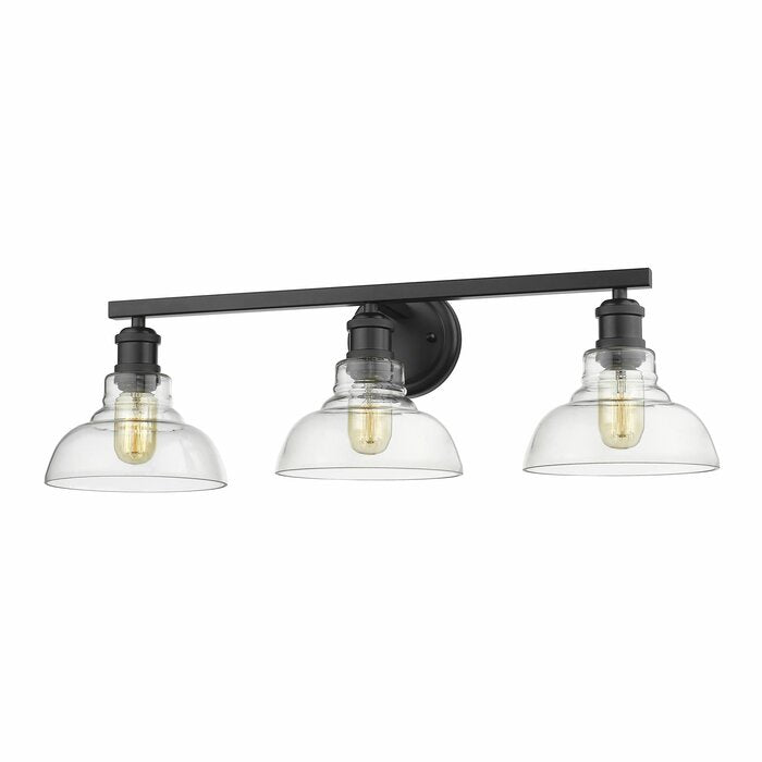 Black Roxann 3-Light Vanity Light LX4783
