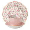Royal Albert Rose Confetti 3 Piece Bone China Teacup & Saucer Set (Set of 6)