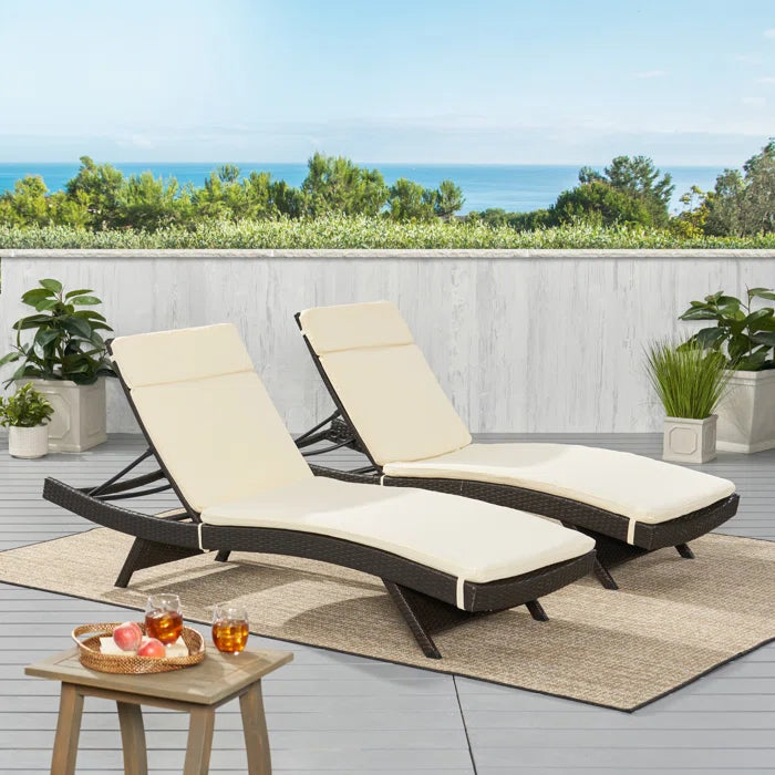 2 - Piece Outdoor Seat/Back Cushion 27.5'' W x 80'' D (Set of 2)