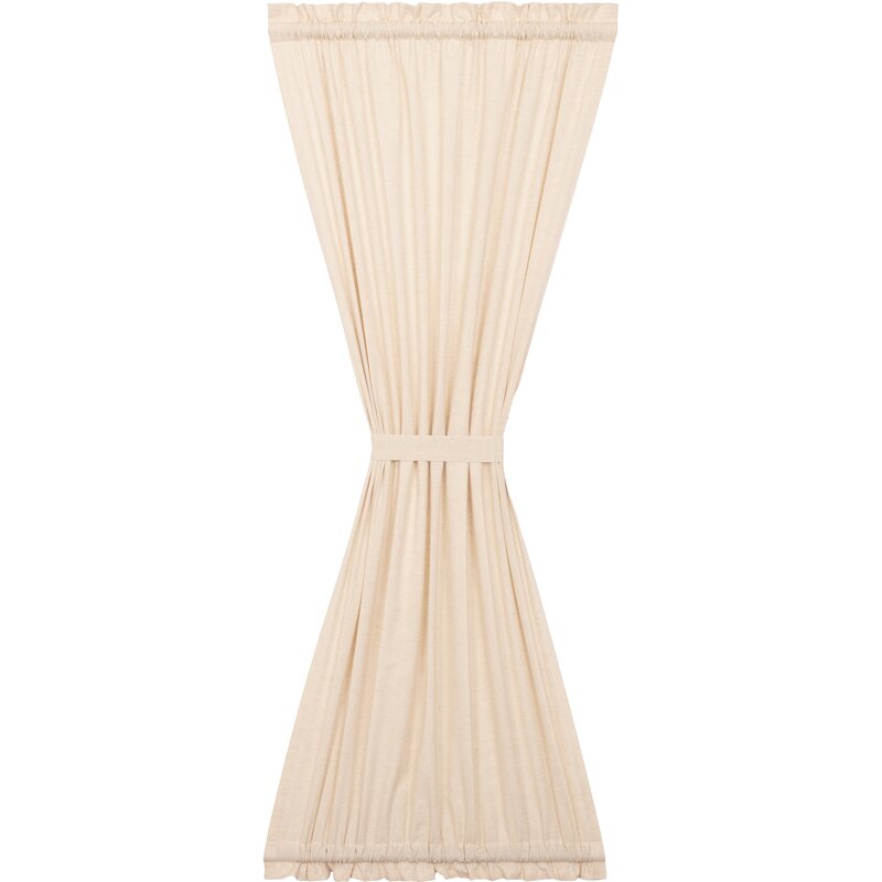 RuckeR Flax Solid Rod Pocket Single Curtain Panel  40'' W x 72'' L