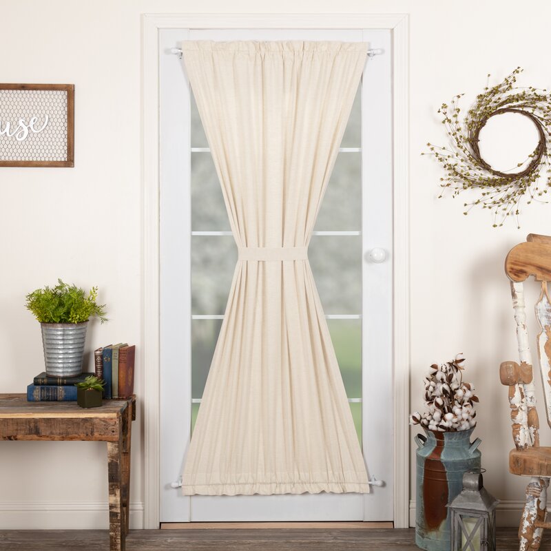 RuckeR Flax Solid Rod Pocket Single Curtain Panel  40'' W x 72'' L
