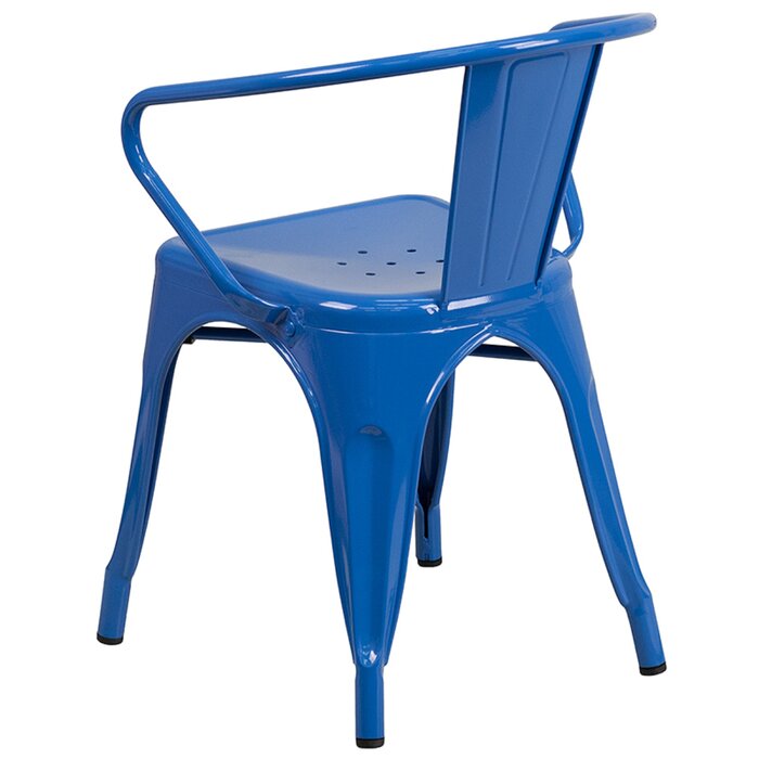 Blue Rucker Stacking Patio Dining Armhair, Set of 2