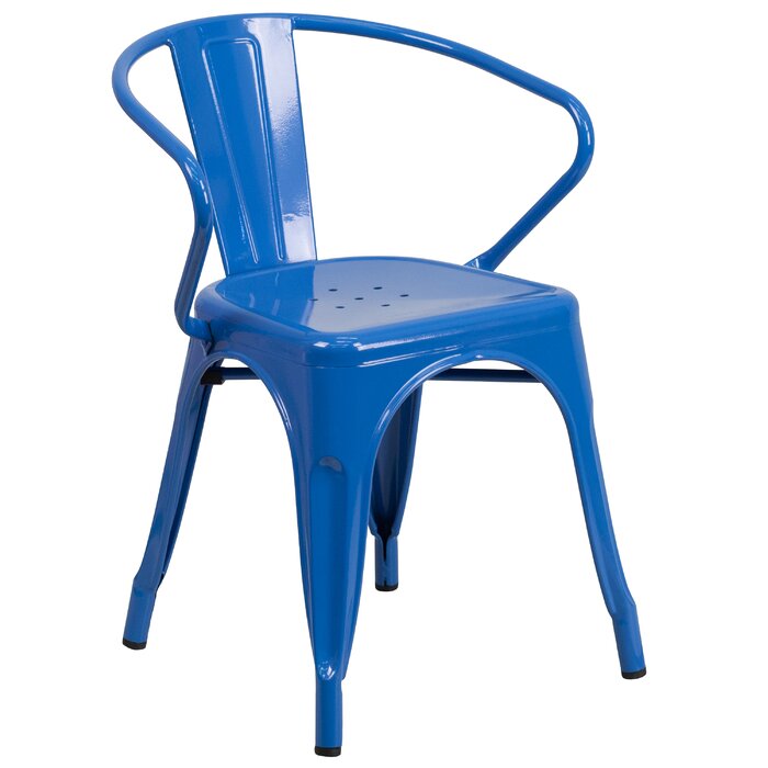 Blue Rucker Stacking Patio Dining Armhair, Set of 2