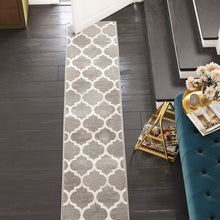 Load image into Gallery viewer, Mazeppa Geometric Gray Runner - 2&#39;2&quot; x 25&#39; (#K3888)
