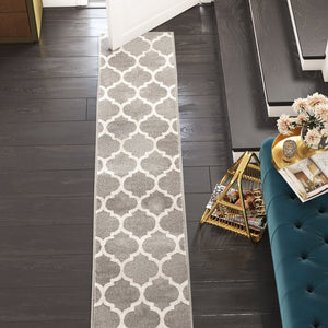 Mazeppa Geometric Gray Runner - 2'2" x 25' (#K3888)
