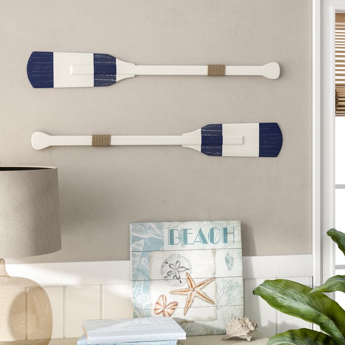 5" H x 36" W x 1" D Rustic Rowing Oar Wall Décor