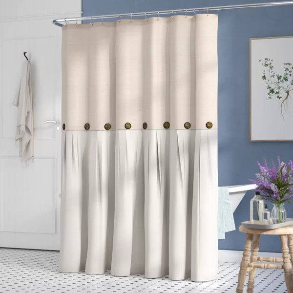 72" W x 72" L Linen Ruya Single Shower Curtain
