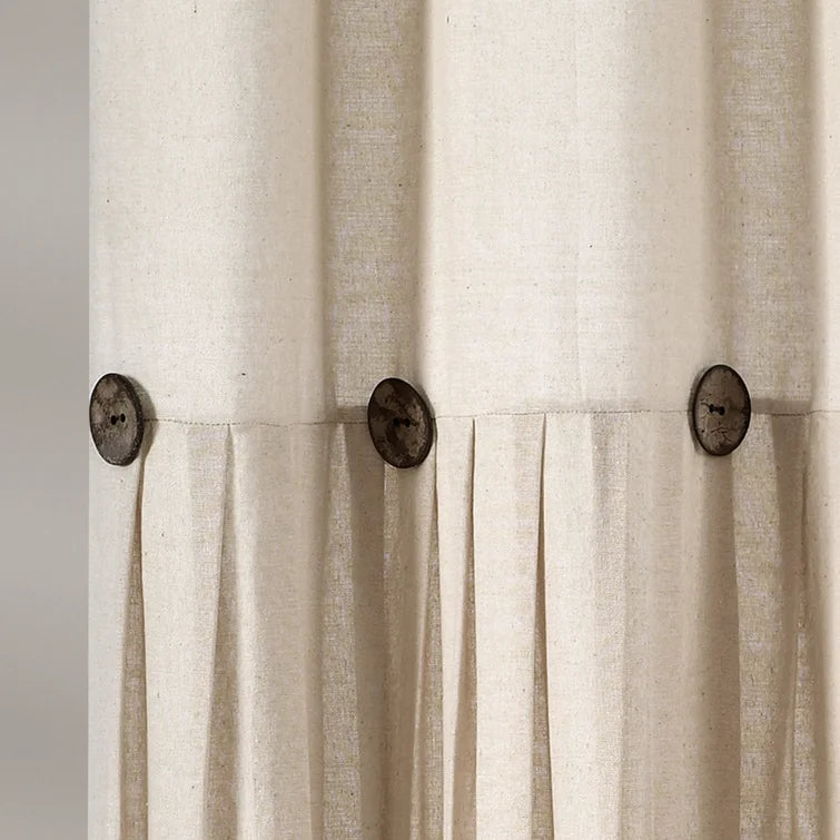 72" W x 72" L Dark Linen Ruya Single Shower Curtain