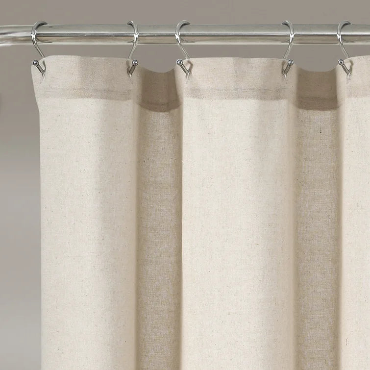 72" W x 72" L Dark Linen Ruya Single Shower Curtain