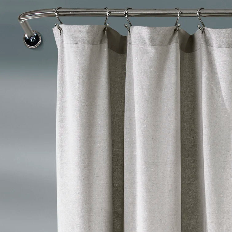 72" W x 72" L Gray/White Ruya Single Shower Curtain