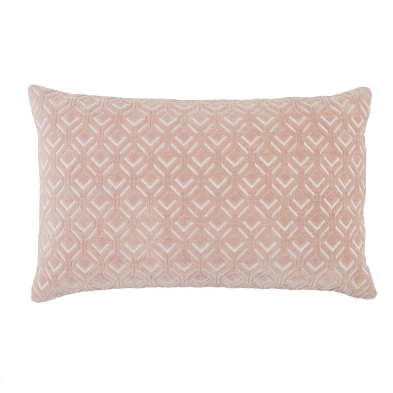 Blush Ryans Rectangular Cotton Pillow Cover & Insert, (Set of 2)