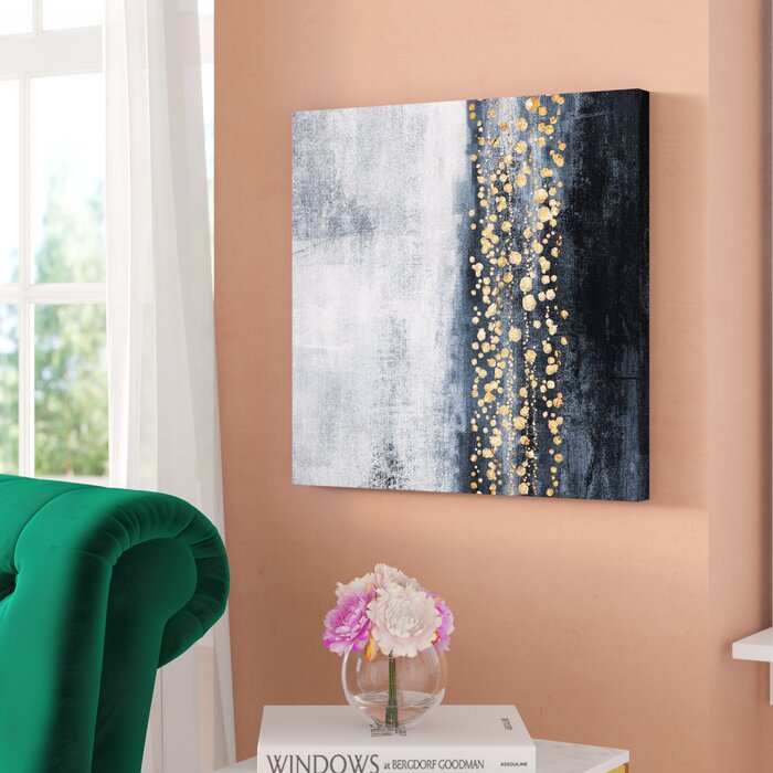 'Down the River Abstract' - Wrapped Canvas  #SA1019