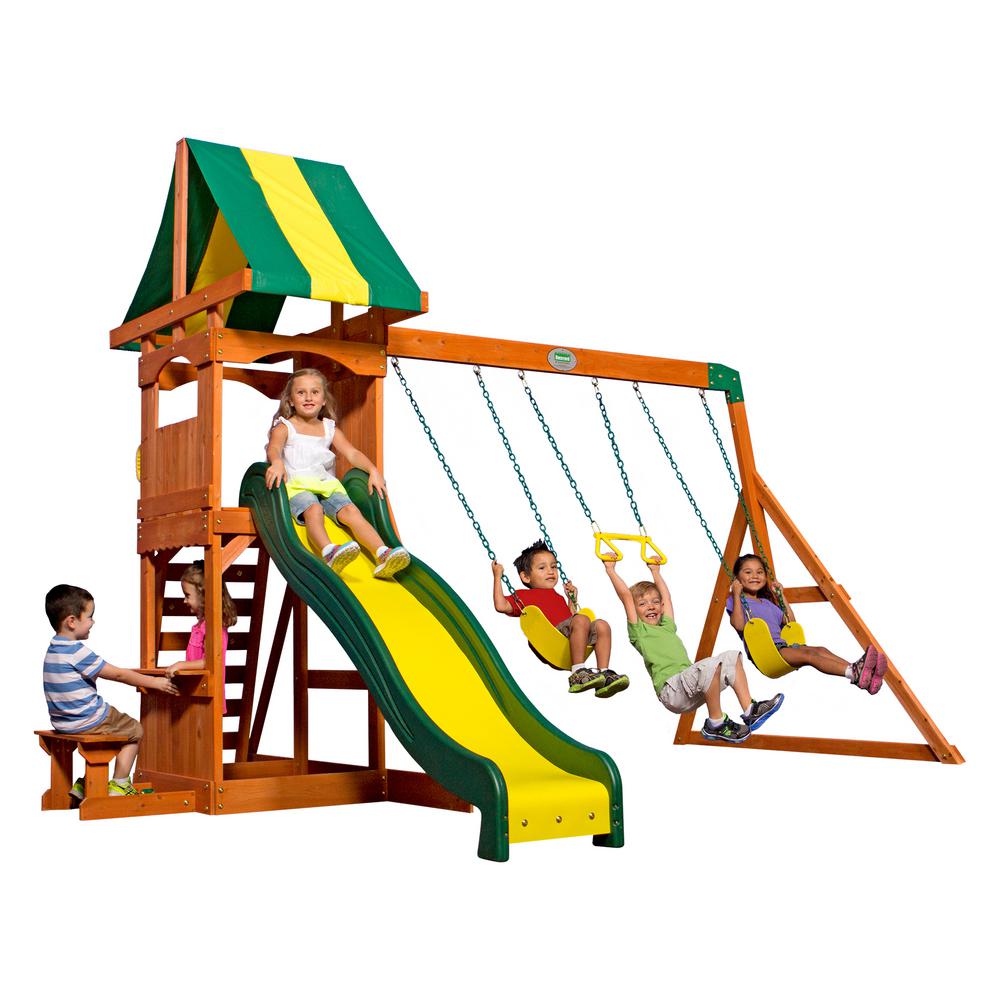 Backyard Discovery Weston All Cedar Swing Set *As Is*  #SA1028