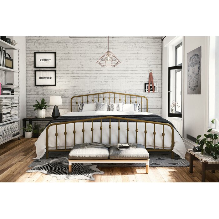 Gold Bushwick Platform Bed - Full  #SA1040