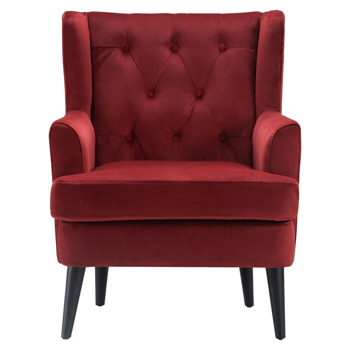 Burgundy Celeste Wingback Chair  #SA1044