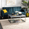 Malone Chrome High Gloss Gray Coffee Table  #SA1126