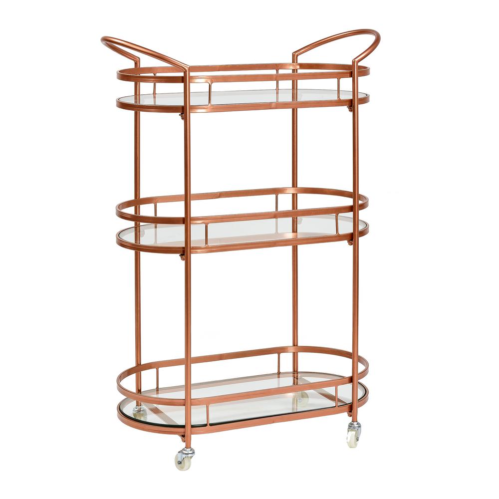 "Westwood" Antique Copper Bar/Serving Cart  #SA1296