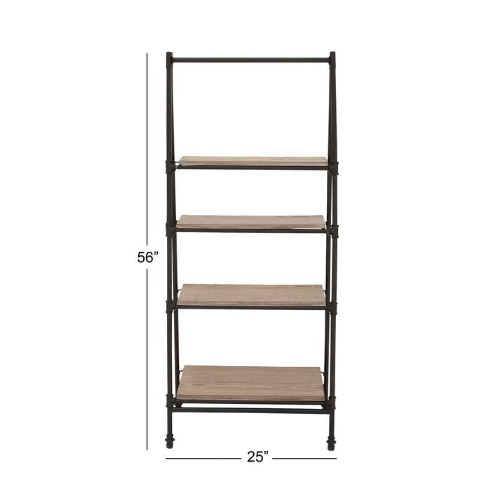 Black/Beige Fatima Ladder Bookcase  #SA1475