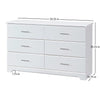 White Brookside 6 Drawer Double Dresser  #SA1485