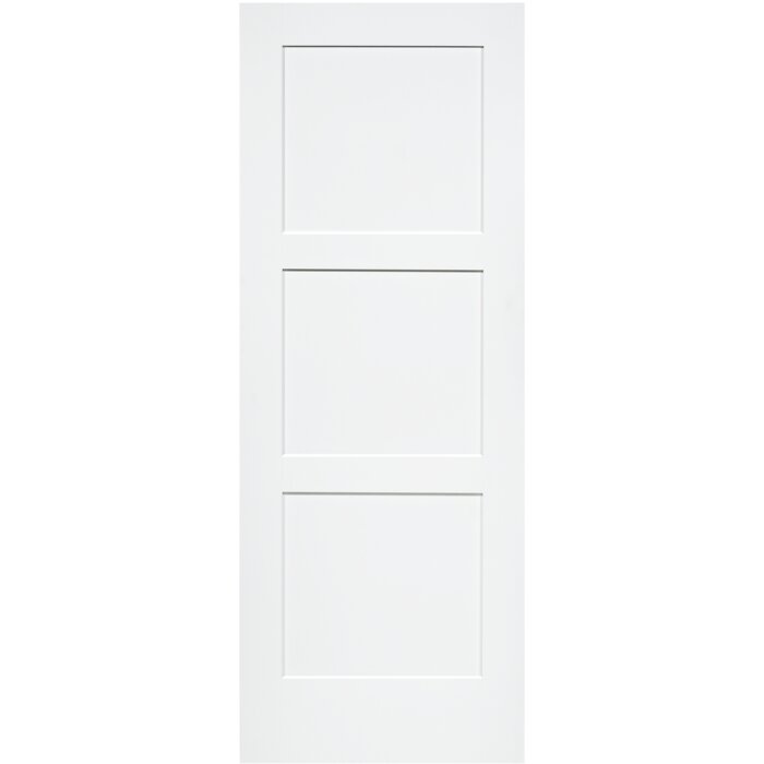 32" x 80" Paneled Solid Wood Primed Shaker Standard Door  #SA1497