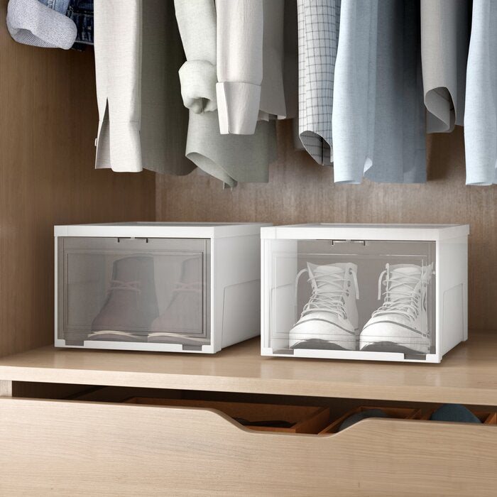 1-Pair Stackable Shoe Storage Boxes (Set of 6)  #SA555