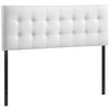 White Upholstered Vinyl Headboard - Full  #SA670