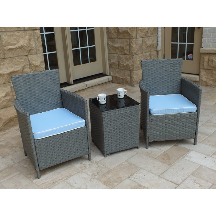 Pendergast 3-Piece Rattan Seating Group with Cushions  #SA770