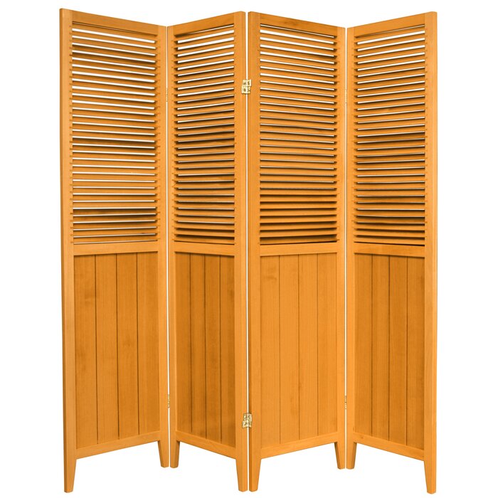 Sanson Honey Colored  4-Panel Room Divider  #SA780