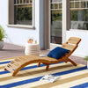 Tifany Wood Outdoor Chaise Lounge  #SA822