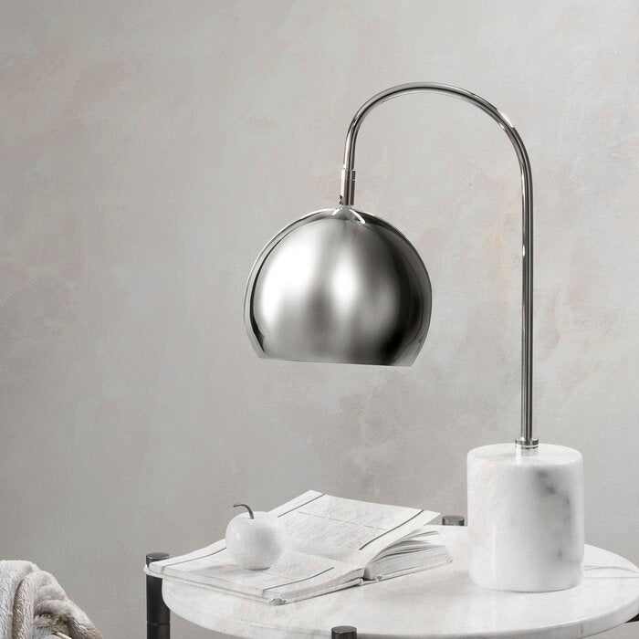21" Arched Silver Table Lamp  #SA834