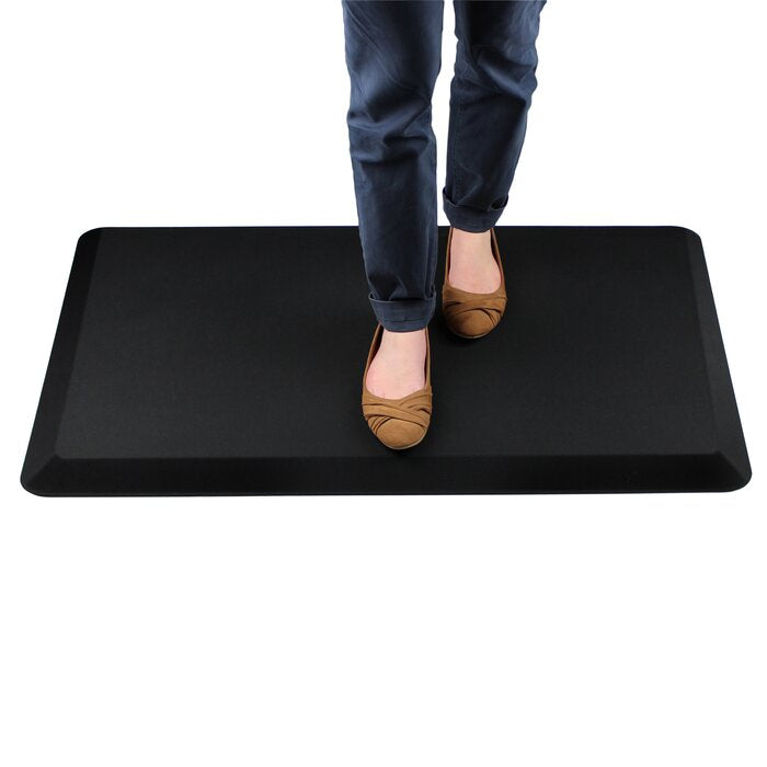 Black CraftTex Anti-Slip Straight Edge Rectangular Anti-Fatigue Mat  #SA837