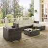 Crosley Sea Island 6-Piece Wicker Outdoor Sectional Seating Set  #SA857